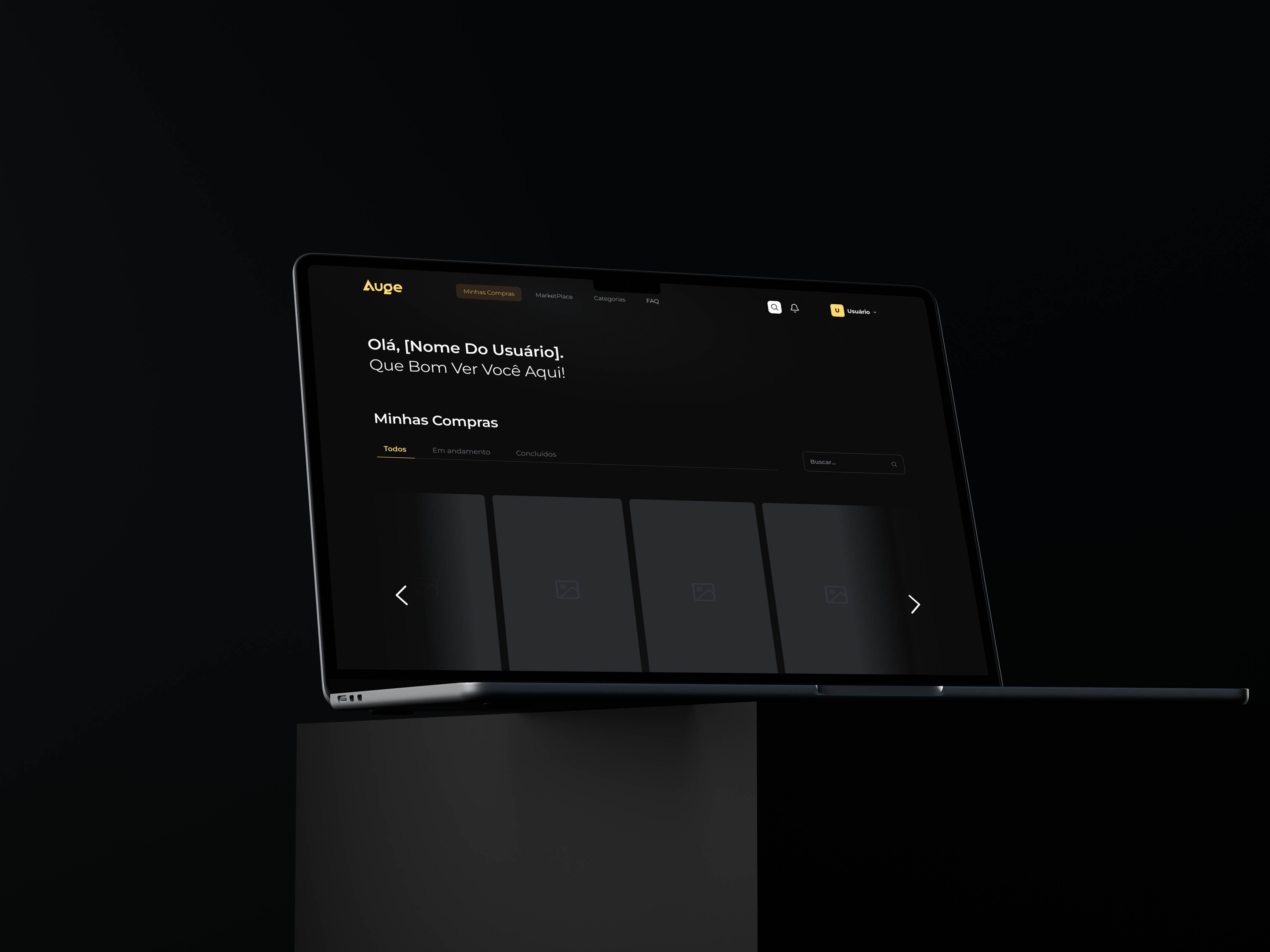 Mockup de apresentação, minhas compras